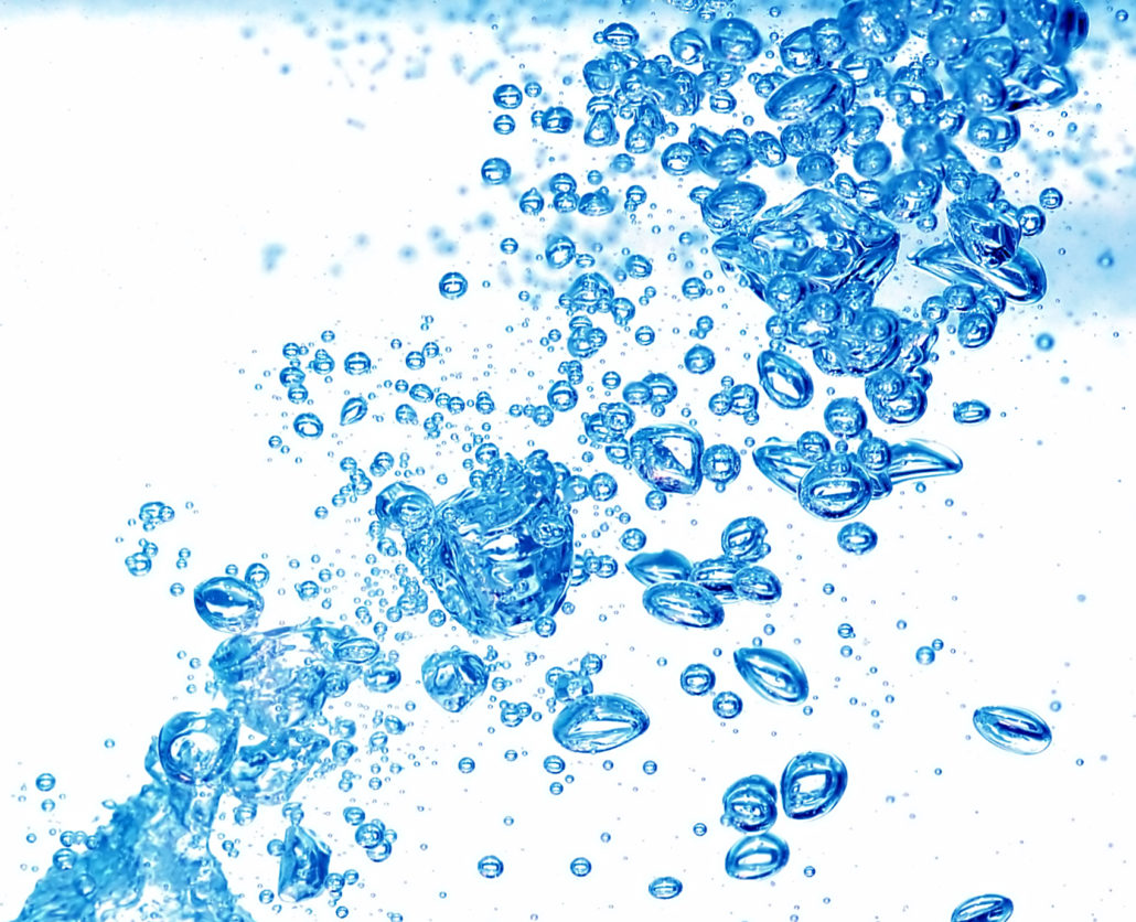 Water bubbles background. Refreshing power